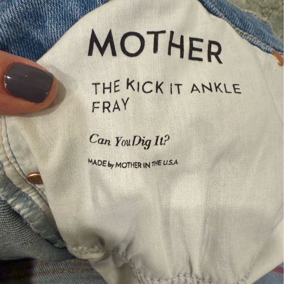 NEW MOTHER the kick it ankle fray jeans in can you dig it! Size 31 retail $248 - Picture 3 of 12